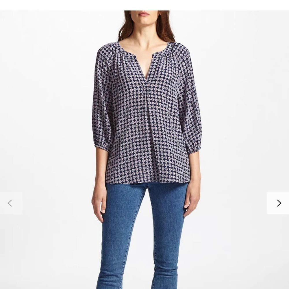 Joie blue and green plaid blouse size XS